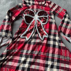 Plaid Christmas Bow Dress Size 2T!